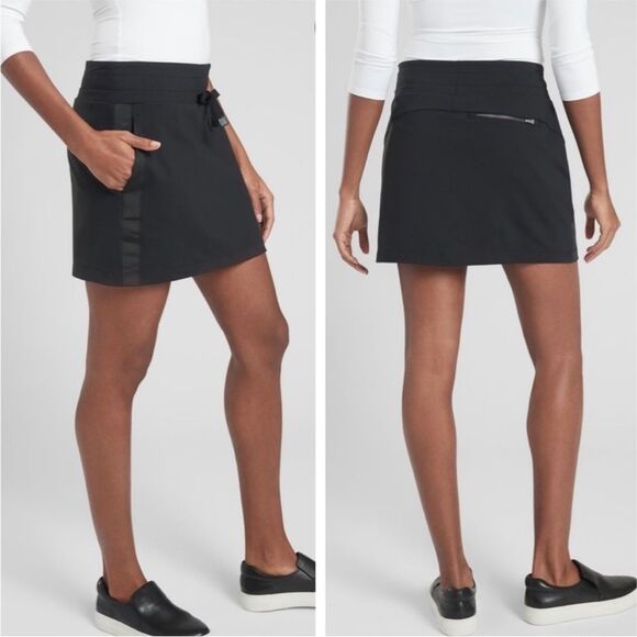 Athleta Dresses & Skirts - Athleta downtown skort skirt women’s size XS black pockets